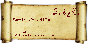 Serli Ádám névjegykártya