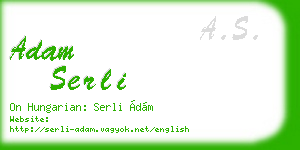 adam serli business card
